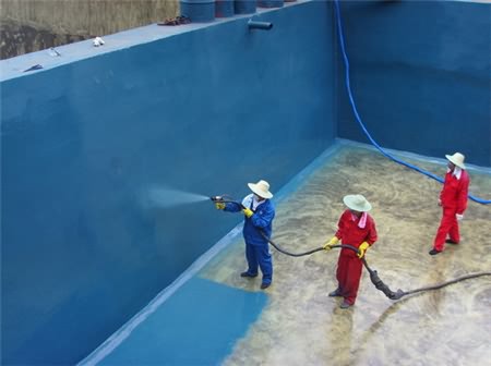 游泳池、污水池聚脲噴涂